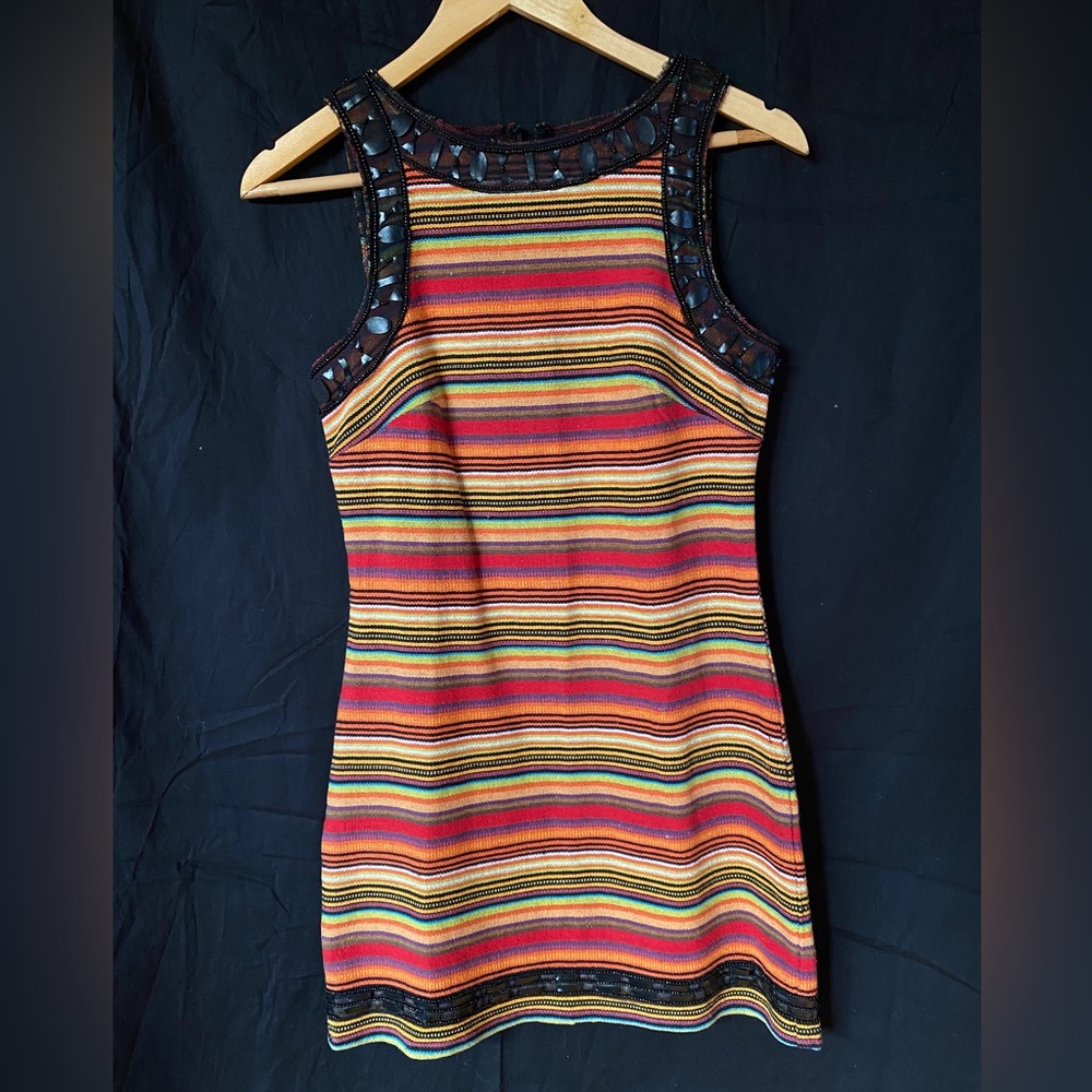 Striped mini dress